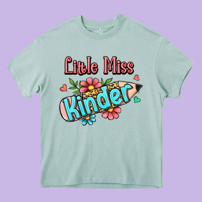 Little Miss Kindergarten Heavy Core Tee Designed By Ranaportraitstore