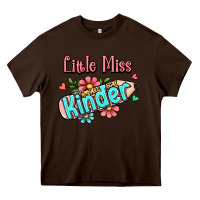 Chocolate Brown little miss kindergarten Heavy Core Tee - RanaPortraitStore