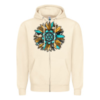 Sandshell gemstone sunflower Zipper Hoodie - RanaPortraitStore