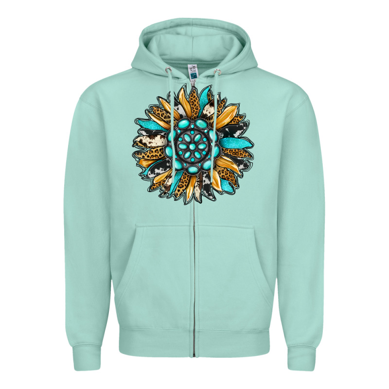 Gemstone Sunflower Zipper Hoodie by RanaPortraitStore | Teevron