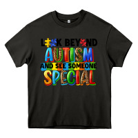 Asphalt look beyond autism and see someone special Heavy Core Tee - FaDigitalArtStudio