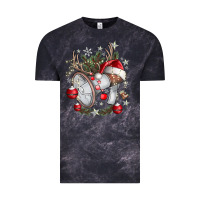 Cloud Black Merry Christmas Vintage Tee - CowhideDigitalArt