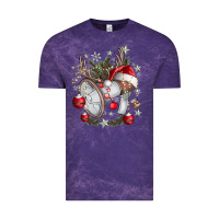 Cloud Purple Merry Christmas Vintage Tee - CowhideDigitalArt