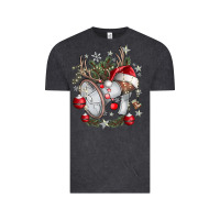 Vintage Black Merry Christmas Vintage Tee - CowhideDigitalArt
