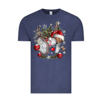 Vintage Denim Merry Christmas Vintage Tee - CowhideDigitalArt