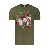 Vintage Olive Merry Christmas Vintage Tee - CowhideDigitalArt