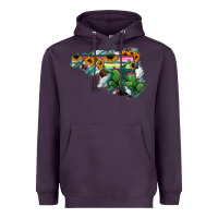 Plum Maryland Map Sunflower Cactus Serape Heavyweight Hoodie - RanaPortraitStore
