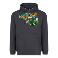 Smoke Maryland Map Sunflower Cactus Serape Heavyweight Hoodie - RanaPortraitStore