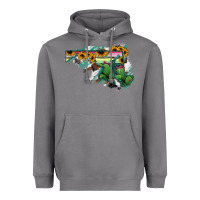 Storm Maryland Map Sunflower Cactus Serape Heavyweight Hoodie - RanaPortraitStore
