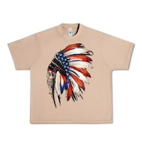 Burro 4th of July Indian Headdress Gypsy Spirit Skull Urban Heavy Tee - Jasminsmagicworld