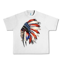 Lunar Rock 4th of July Indian Headdress Gypsy Spirit Skull Urban Heavy Tee - Jasminsmagicworld
