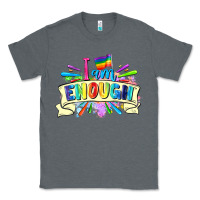 Charcoal Heather I am enough Classic Tee - FaDigitalArtStudio