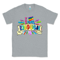 Heather Grey I am enough Classic Tee - FaDigitalArtStudio