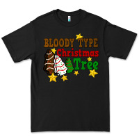 Black Bloody Type Christmas Tree Premium Tee - FaDigitalArtStudio