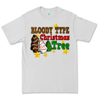 Dove Grey Bloody Type Christmas Tree Premium Tee - FaDigitalArtStudio