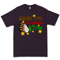 Plum Bloody Type Christmas Tree Premium Tee - FaDigitalArtStudio