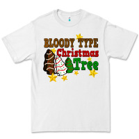 White Bloody Type Christmas Tree Premium Tee - FaDigitalArtStudio