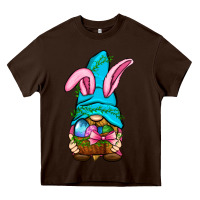 Chocolate Brown Easter Wicker Basket Gnome Heavy Core Tee - BundleAndBundleShop