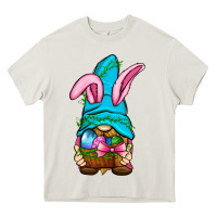 Cream Easter Wicker Basket Gnome Heavy Core Tee - BundleAndBundleShop