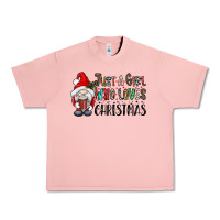 Salmon just a girk who loves christmas Urban Heavy Tee - CowhideDigitalArt