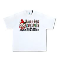 White just a girk who loves christmas Urban Heavy Tee - CowhideDigitalArt