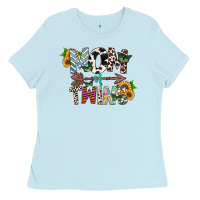 Baby Blue mom of twins Ladies Tee - CowhideDigitalArt