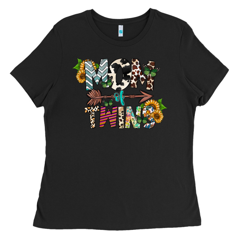 Mom Of Twins Ladies Tee by CowhideDigitalArt | Teevron