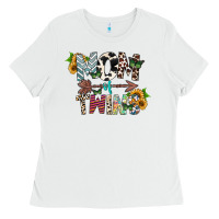 White mom of twins Ladies Tee - CowhideDigitalArt