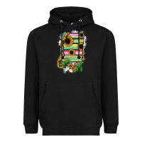 Black Mississippi Map Sunflower Cactus Serape Heavyweight Hoodie - RanaPortraitStore