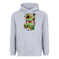 Heather Grey Mississippi Map Sunflower Cactus Serape Heavyweight Hoodie - RanaPortraitStore