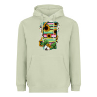 Matcha Mississippi Map Sunflower Cactus Serape Heavyweight Hoodie - RanaPortraitStore