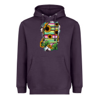 Plum Mississippi Map Sunflower Cactus Serape Heavyweight Hoodie - RanaPortraitStore