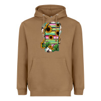 Toasted Coconut Mississippi Map Sunflower Cactus Serape Heavyweight Hoodie - RanaPortraitStore