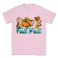 Bubblegum Pink love fall y'all Classic Tee - BarkalooDesign
