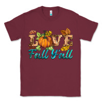 Burgundy love fall y'all Classic Tee - BarkalooDesign