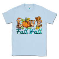 Dusty Blue love fall y'all Classic Tee - BarkalooDesign