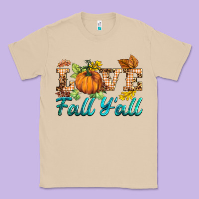 Love Fall Y'all Classic Tee Designed By Barkaloodesign