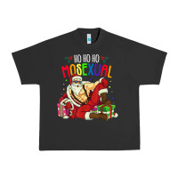 Pigment Black mens ho ho ho mosexual Urban Heavy Tee - DesigneFamous