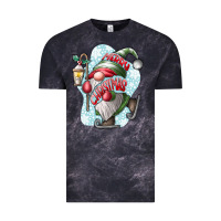 Cloud Black merry Christmas gnome Vintage Tee - CowhideDigitalArt