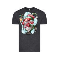 Vintage Black merry Christmas gnome Vintage Tee - CowhideDigitalArt