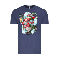 Vintage Denim merry Christmas gnome Vintage Tee - CowhideDigitalArt