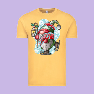 Merry Christmas Gnome Vintage Tee Designed By Cowhidedigitalart