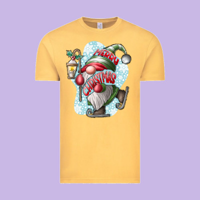Merry Christmas Gnome Vintage Tee Designed By Cowhidedigitalart