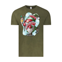 Vintage Olive merry Christmas gnome Vintage Tee - CowhideDigitalArt