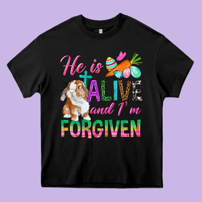 He Is Alive And I'm Forgiven Heavy Core Tee Designed By Bundleandbundleshop