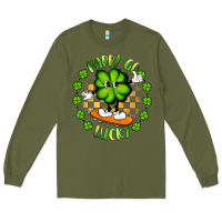 Army Green happy go lucky Long Sleeve Tee - Artiststas