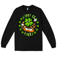 Black happy go lucky Long Sleeve Tee - Artiststas