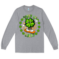 Heather Grey happy go lucky Long Sleeve Tee - Artiststas