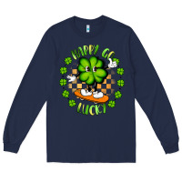 Navy happy go lucky Long Sleeve Tee - Artiststas
