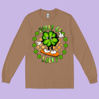 Happy Go Lucky Long Sleeve Tee Designed By Artiststas